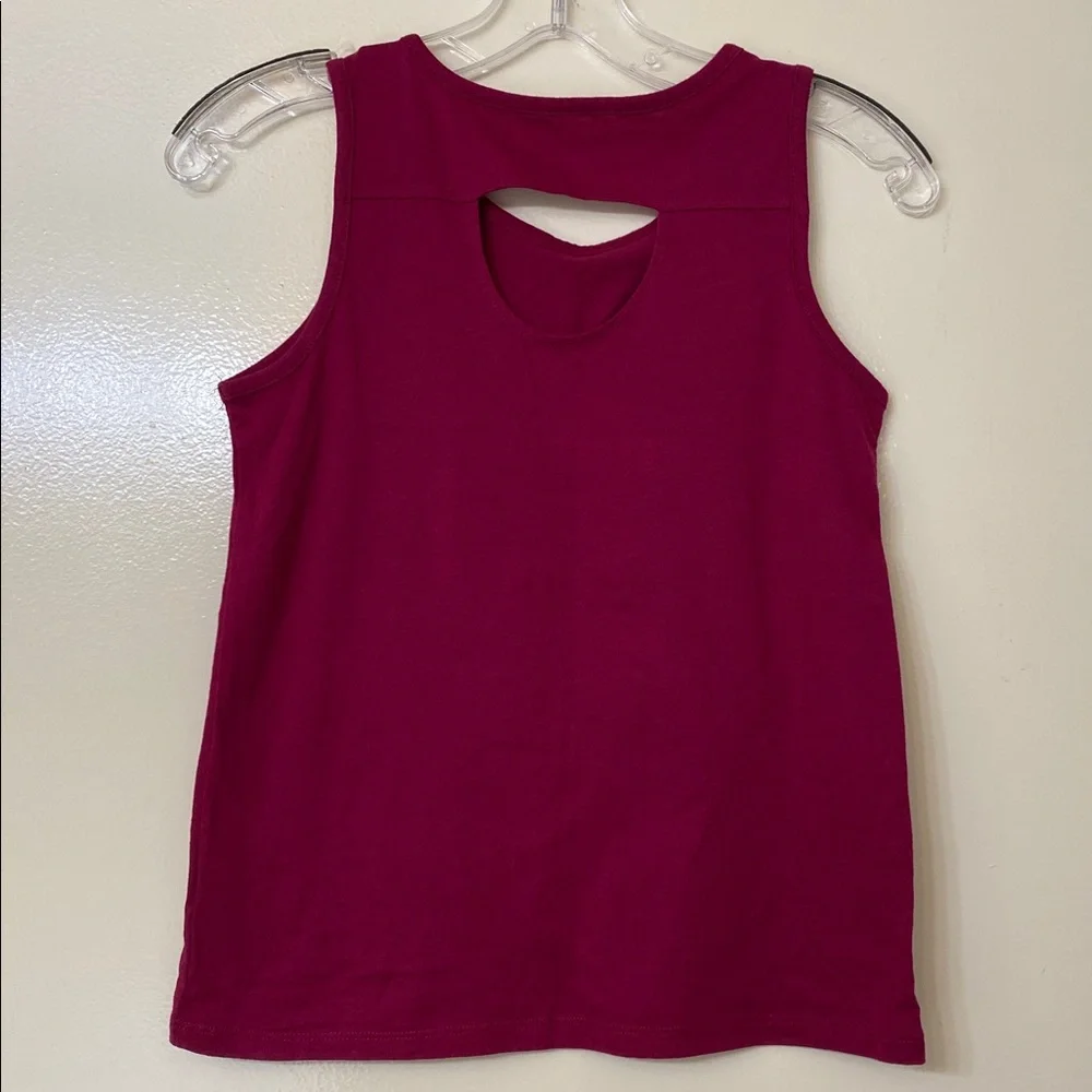 The Children's Place Magenta Tank Top with Sunglasses Graphic